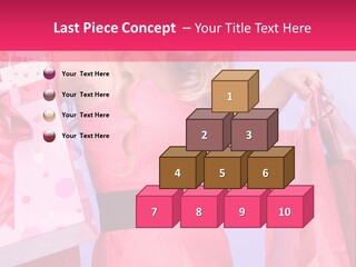 Shopper Closeup Blonde PowerPoint Template