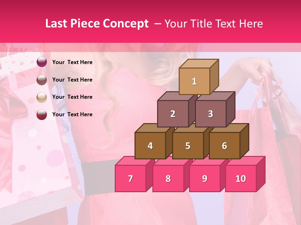 Shopper Closeup Blonde PowerPoint Template