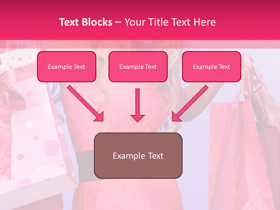 Shopper Closeup Blonde PowerPoint Template