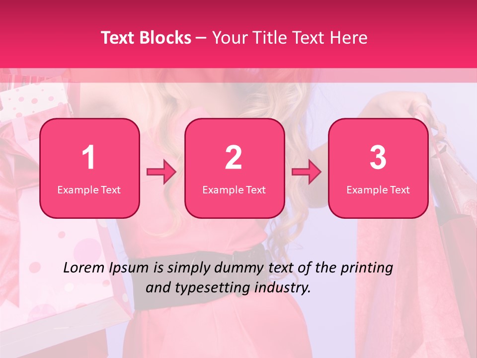 Shopper Closeup Blonde PowerPoint Template
