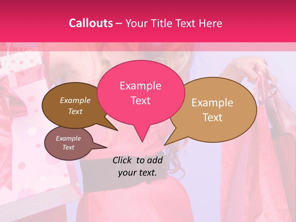 Shopper Closeup Blonde PowerPoint Template