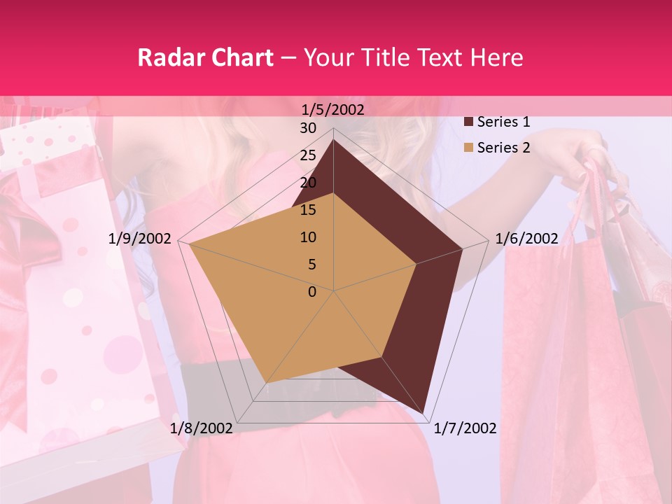 Shopper Closeup Blonde PowerPoint Template