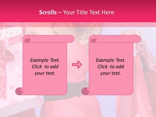 Shopper Closeup Blonde PowerPoint Template