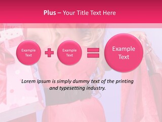 Shopper Closeup Blonde PowerPoint Template