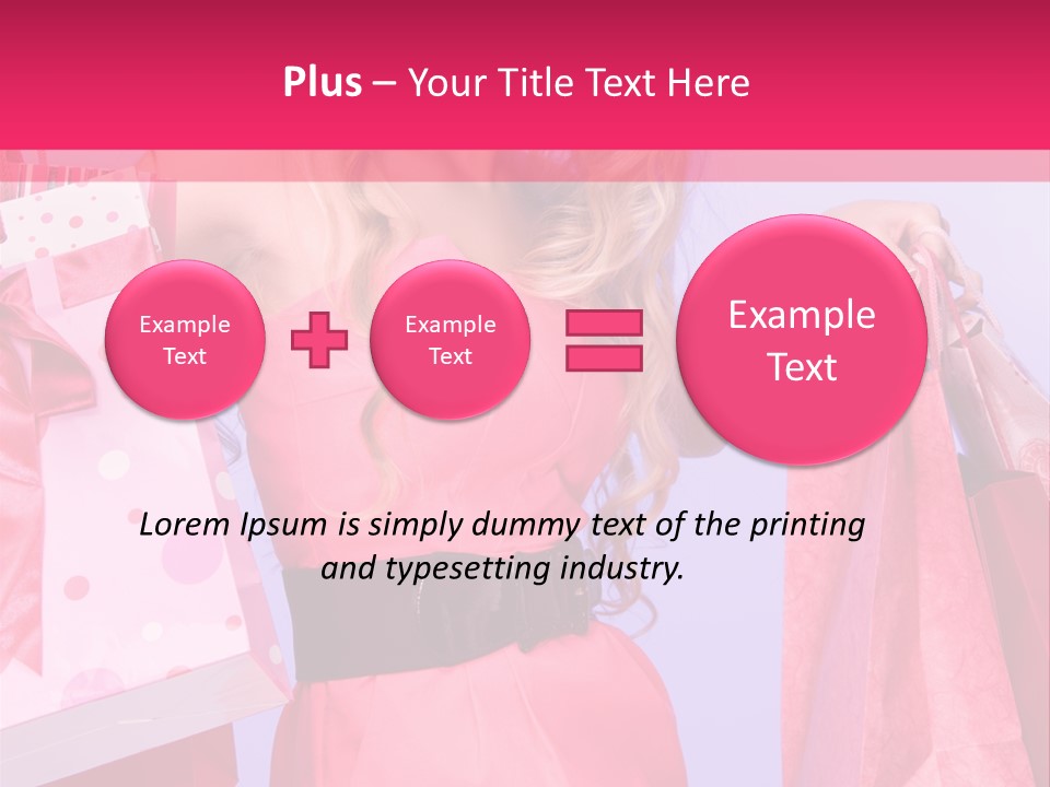 Shopper Closeup Blonde PowerPoint Template