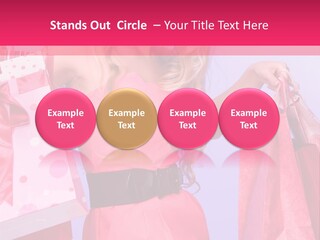 Shopper Closeup Blonde PowerPoint Template