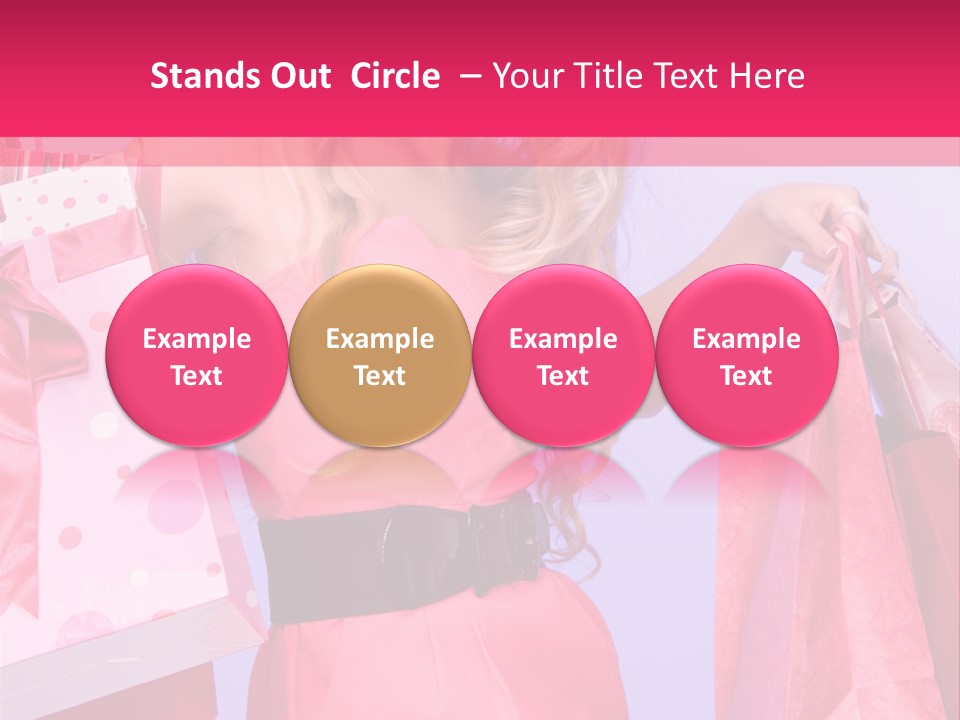 Shopper Closeup Blonde PowerPoint Template