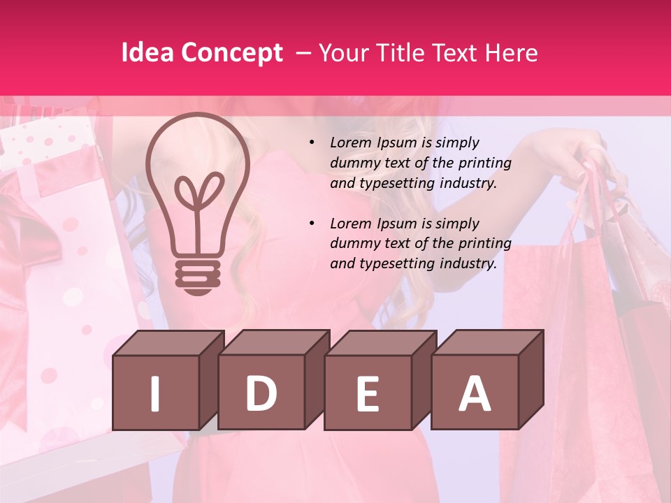 Shopper Closeup Blonde PowerPoint Template