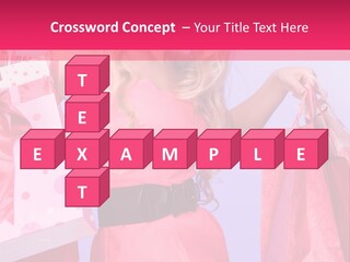 Shopper Closeup Blonde PowerPoint Template