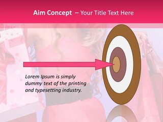 Shopper Closeup Blonde PowerPoint Template