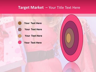 Shopper Closeup Blonde PowerPoint Template