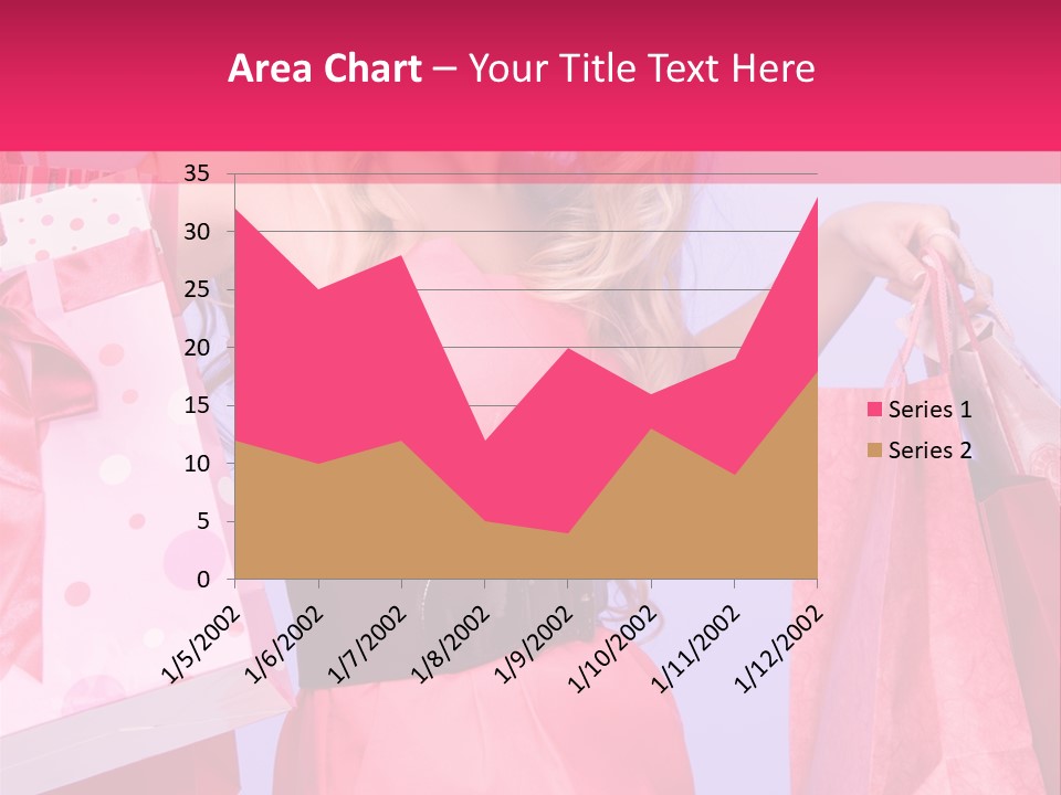 Shopper Closeup Blonde PowerPoint Template