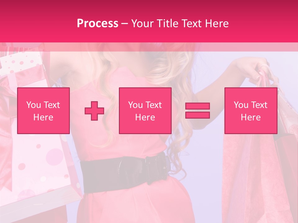 Shopper Closeup Blonde PowerPoint Template