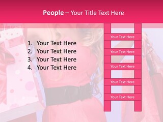 Shopper Closeup Blonde PowerPoint Template