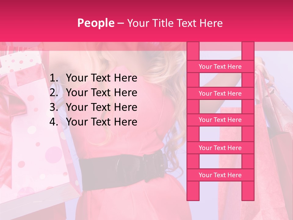 Shopper Closeup Blonde PowerPoint Template
