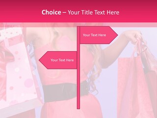 Shopper Closeup Blonde PowerPoint Template