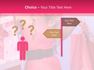 Shopper Closeup Blonde PowerPoint Template