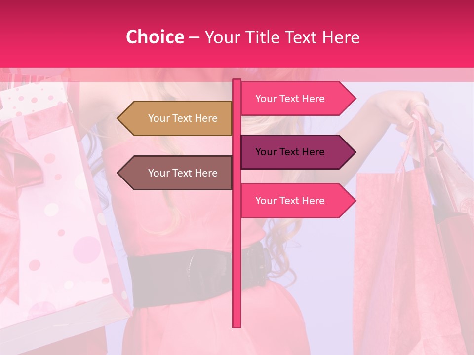Shopper Closeup Blonde PowerPoint Template