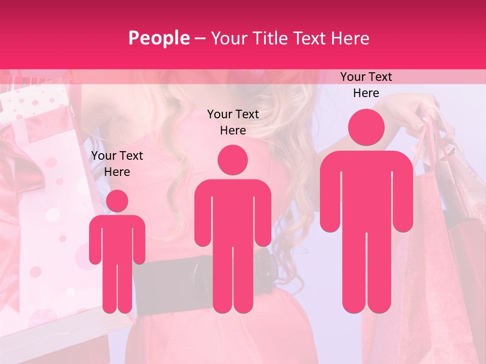 Shopper Closeup Blonde PowerPoint Template