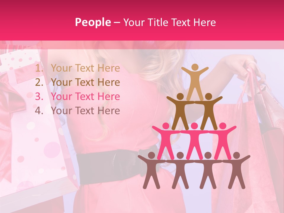 Shopper Closeup Blonde PowerPoint Template