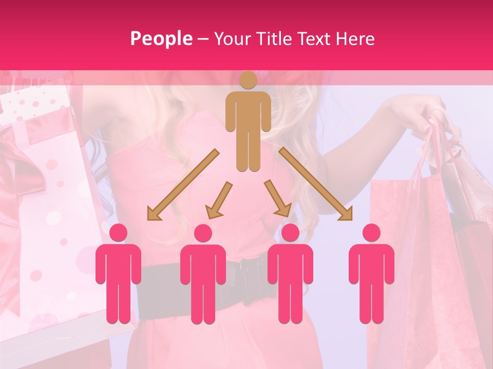 Shopper Closeup Blonde PowerPoint Template