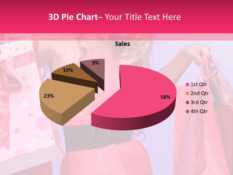 Shopper Closeup Blonde PowerPoint Template