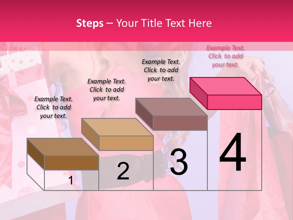 Shopper Closeup Blonde PowerPoint Template