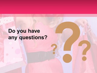 Shopper Closeup Blonde PowerPoint Template