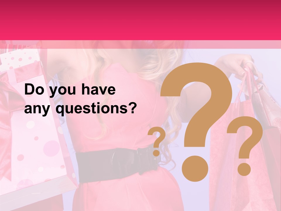 Shopper Closeup Blonde PowerPoint Template