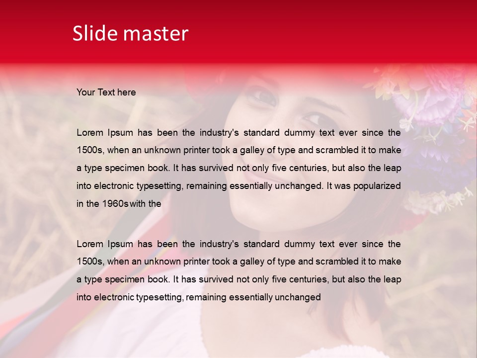 Slav Girl PowerPoint Template