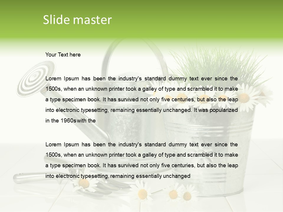 Flower Bucket PowerPoint Template