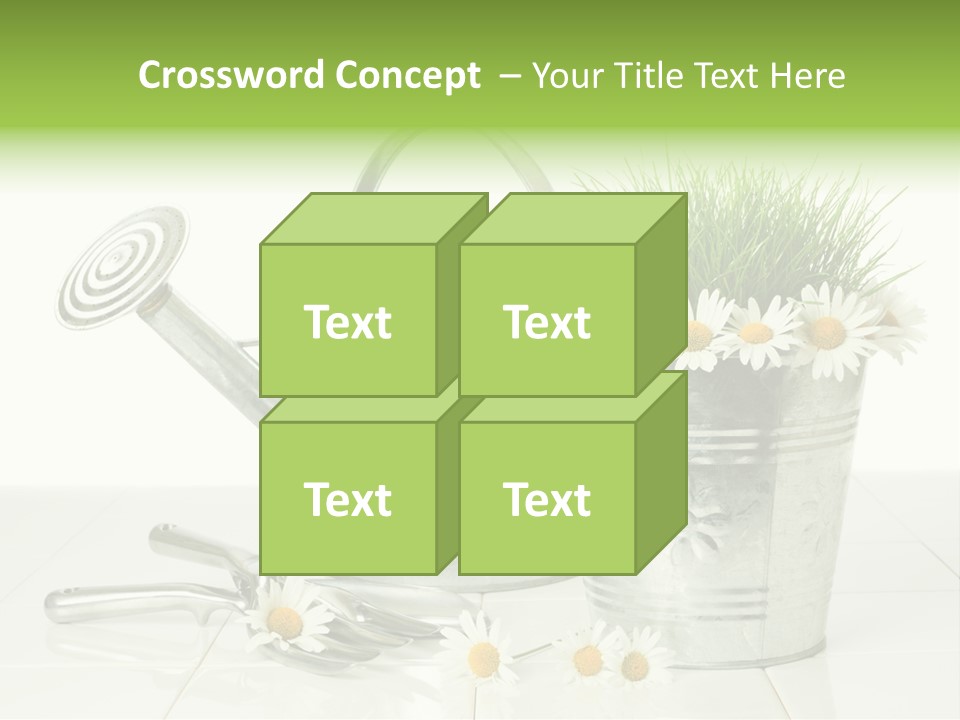 Flower Bucket PowerPoint Template