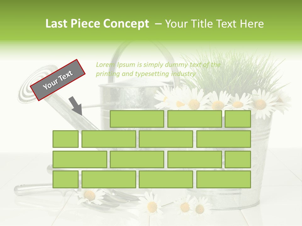 Flower Bucket PowerPoint Template
