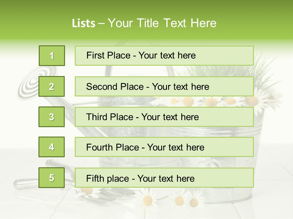 Flower Bucket PowerPoint Template