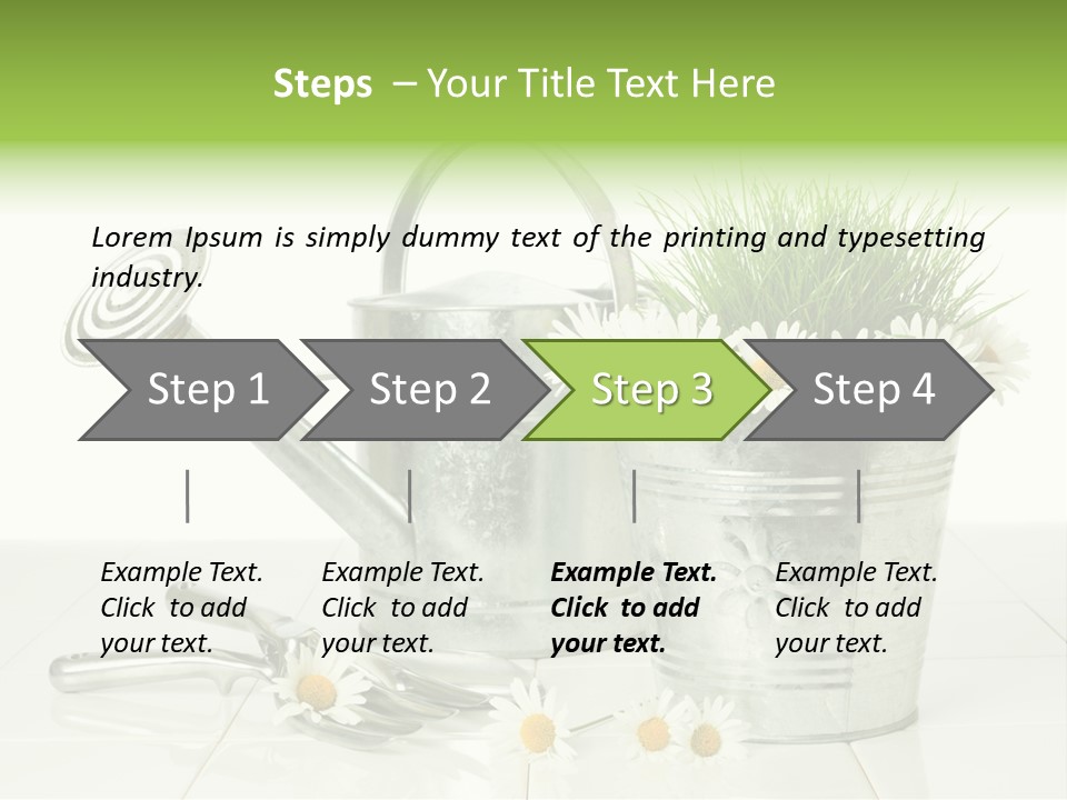 Flower Bucket PowerPoint Template