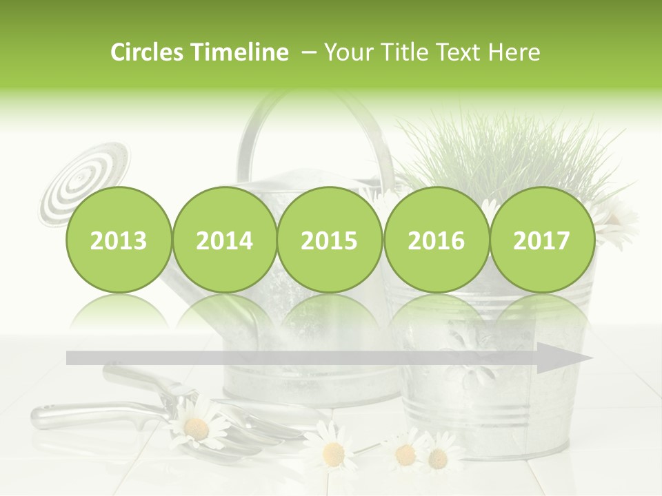 Flower Bucket PowerPoint Template