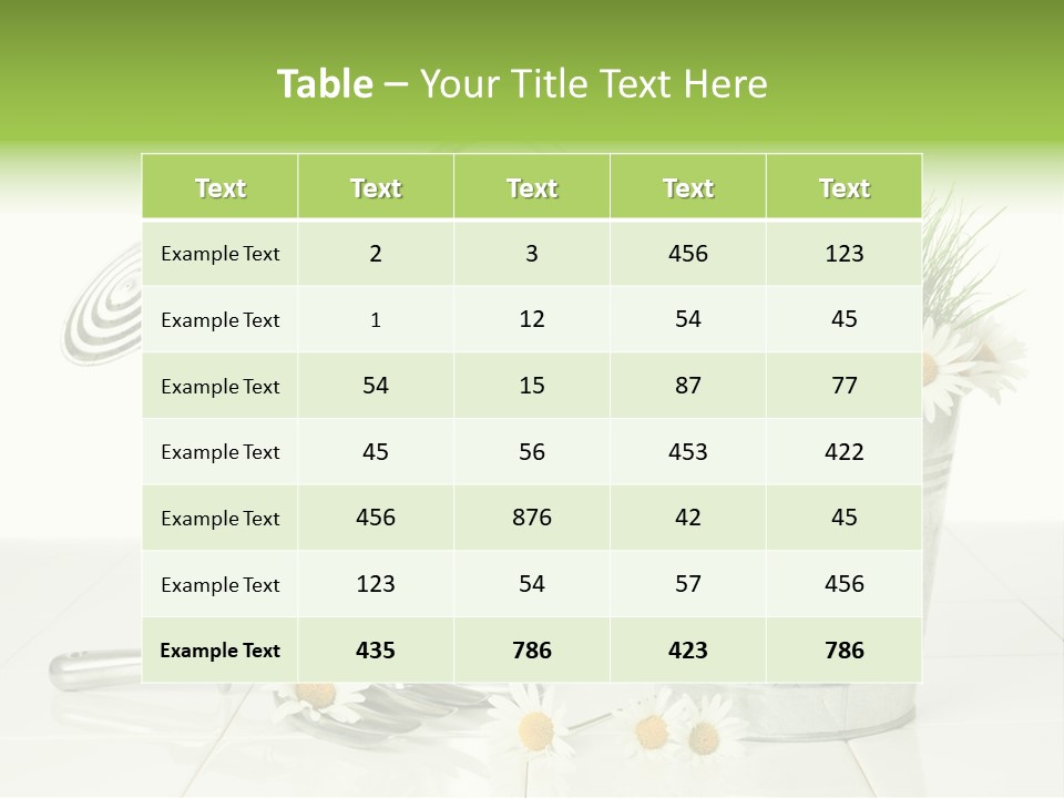 Flower Bucket PowerPoint Template