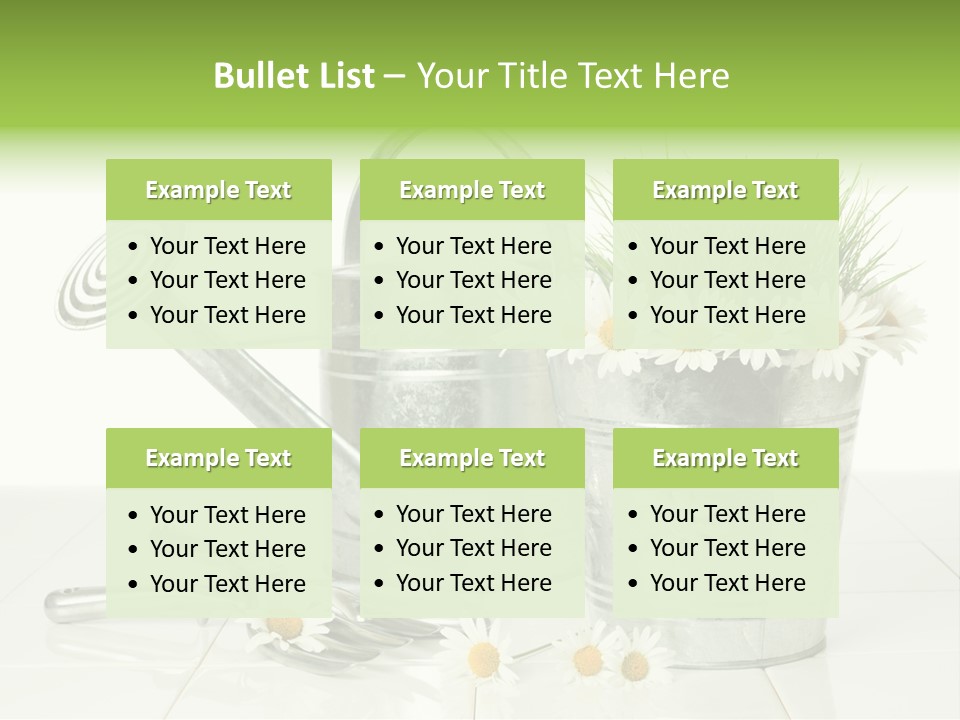 Flower Bucket PowerPoint Template