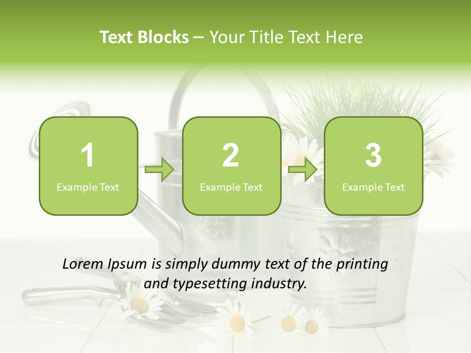 Flower Bucket PowerPoint Template