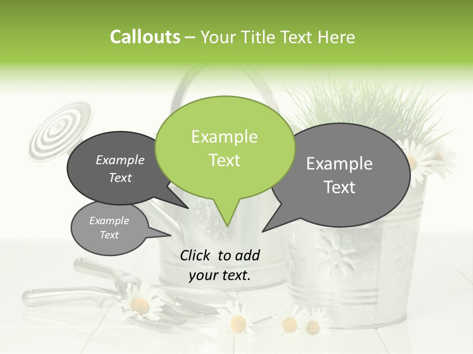 Flower Bucket PowerPoint Template