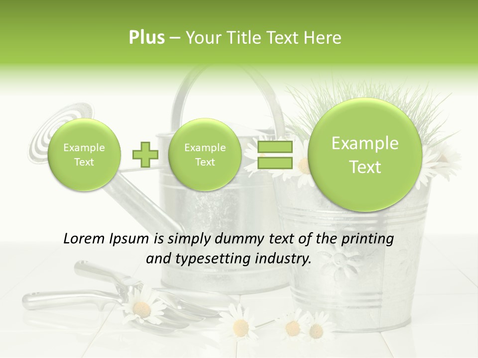 Flower Bucket PowerPoint Template