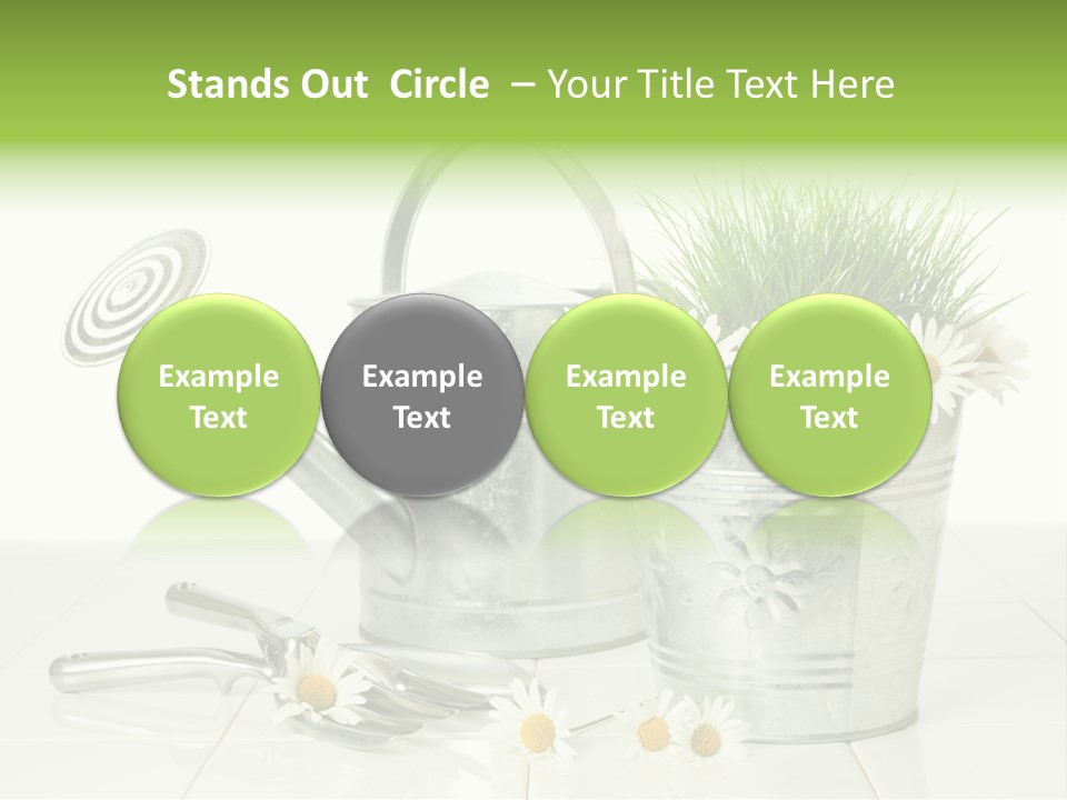 Flower Bucket PowerPoint Template