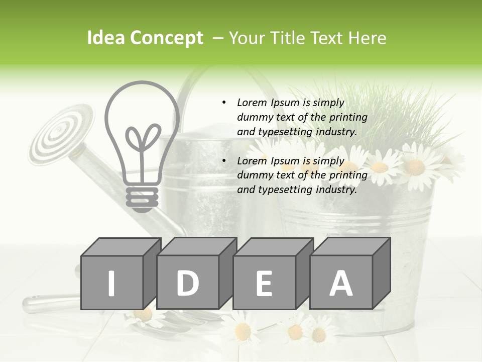 Flower Bucket PowerPoint Template