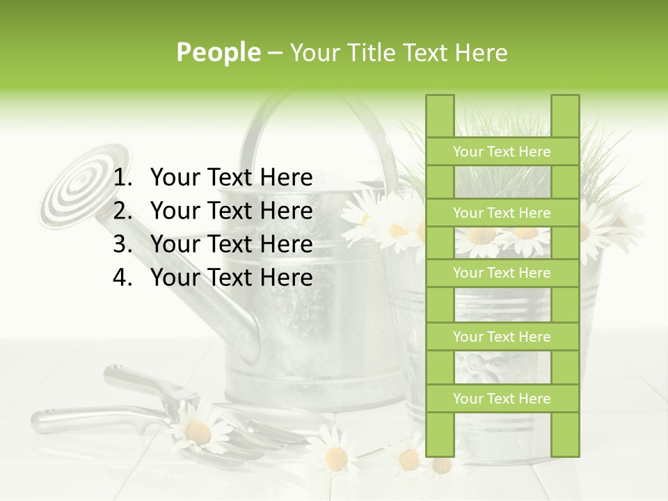 Flower Bucket PowerPoint Template