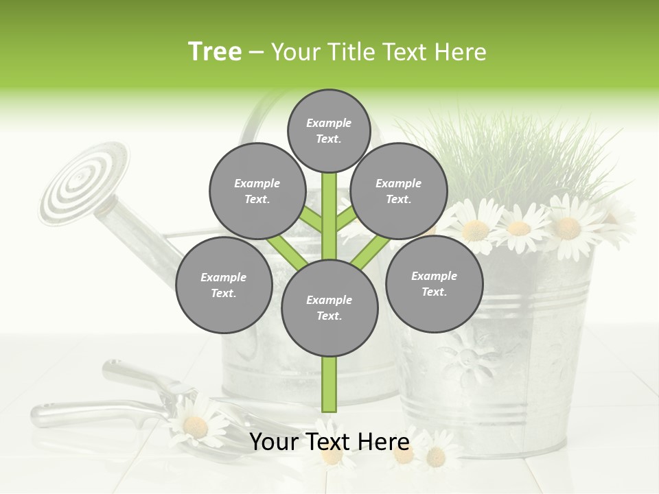 Flower Bucket PowerPoint Template