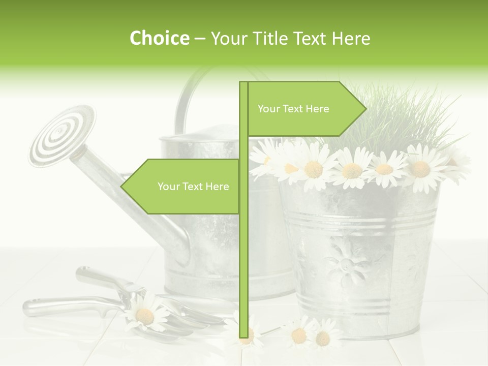 Flower Bucket PowerPoint Template