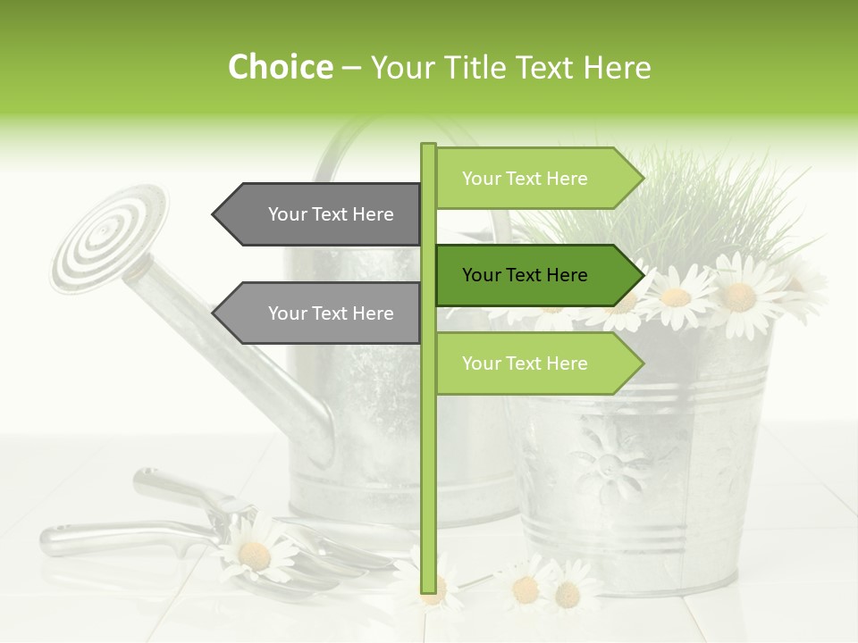 Flower Bucket PowerPoint Template