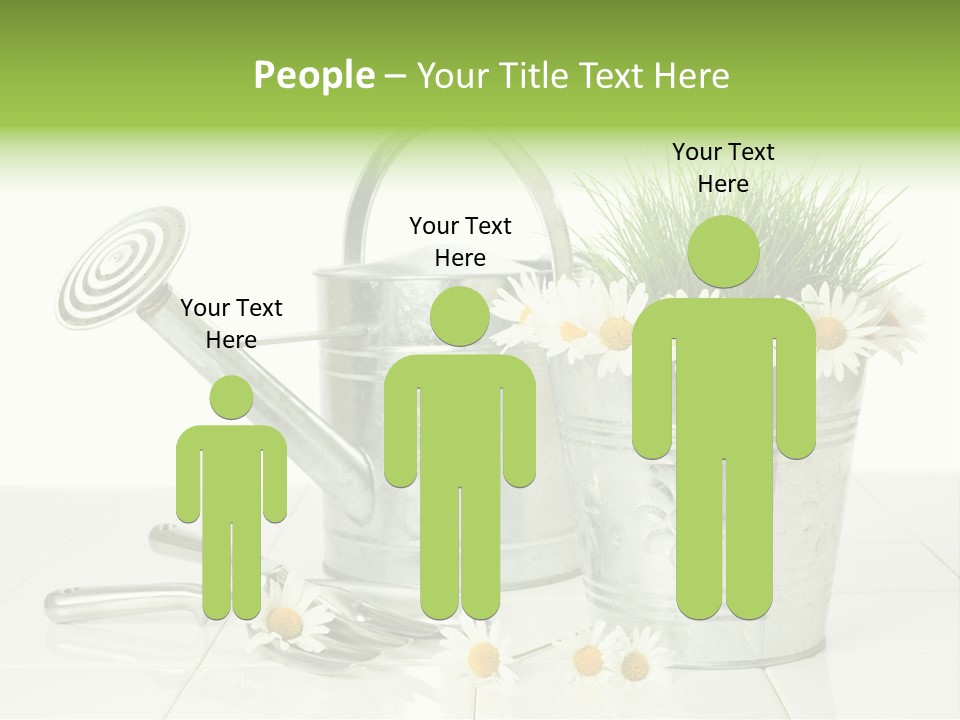 Flower Bucket PowerPoint Template