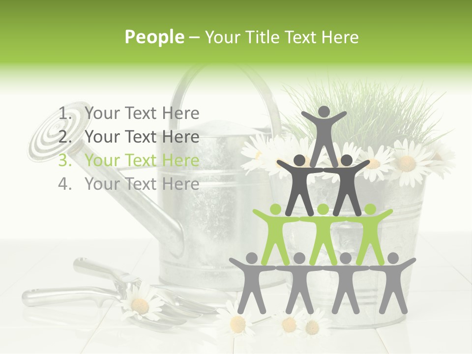 Flower Bucket PowerPoint Template