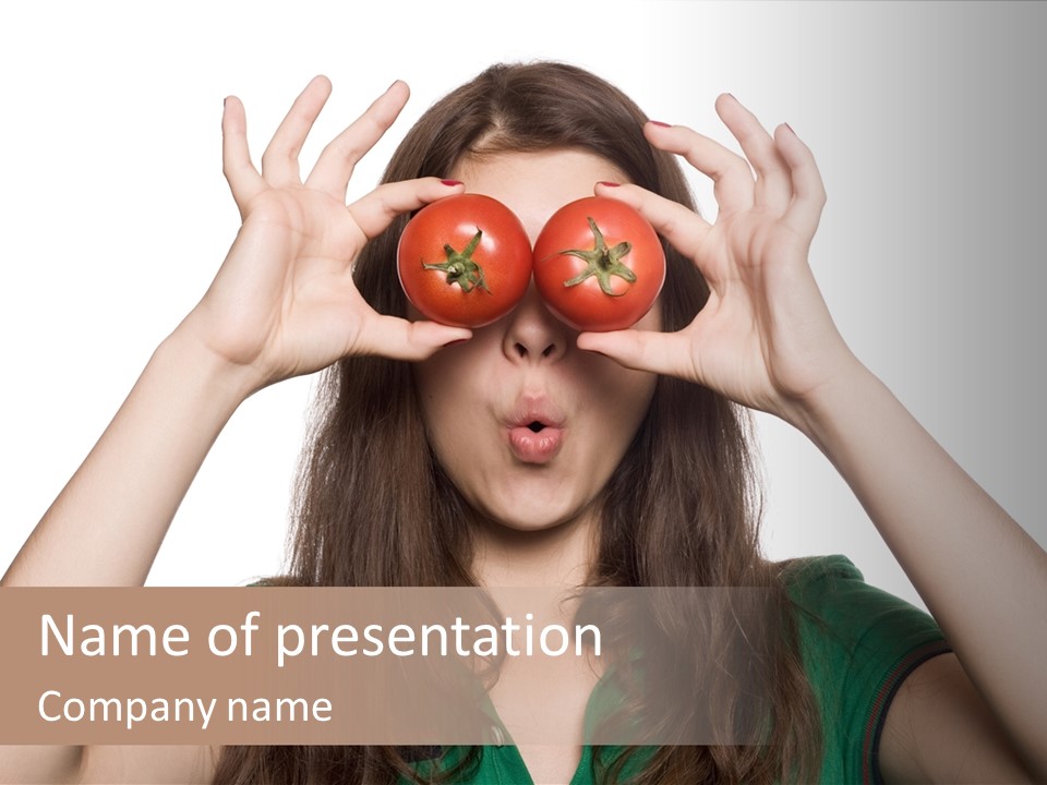 Vegetarian Drop Nature PowerPoint Template